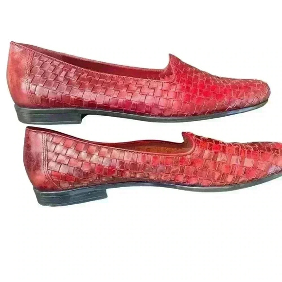 Trotters Women Liz Loafer Size 8.5 M Leather Woven Flats Classic Slip On Career - Picture 7 of 13